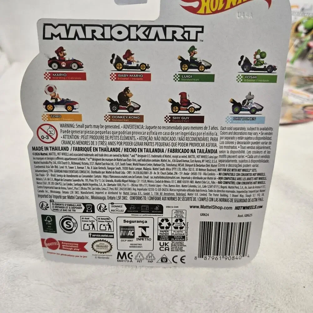 NIB 2026 Hot Wheels Mario Kart Complete Set of 15 Die-Cast Cars